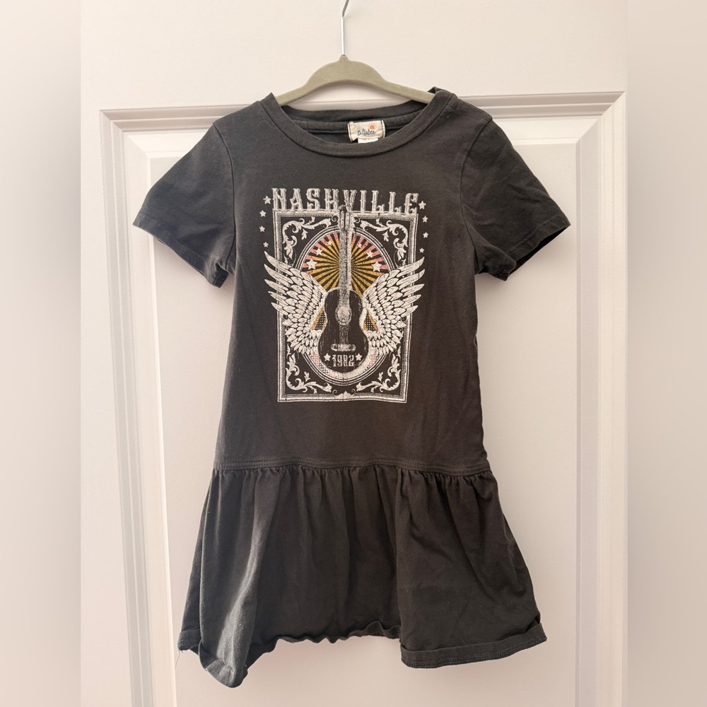 Tula Nashville Graphic Kids Dress - Charcoal